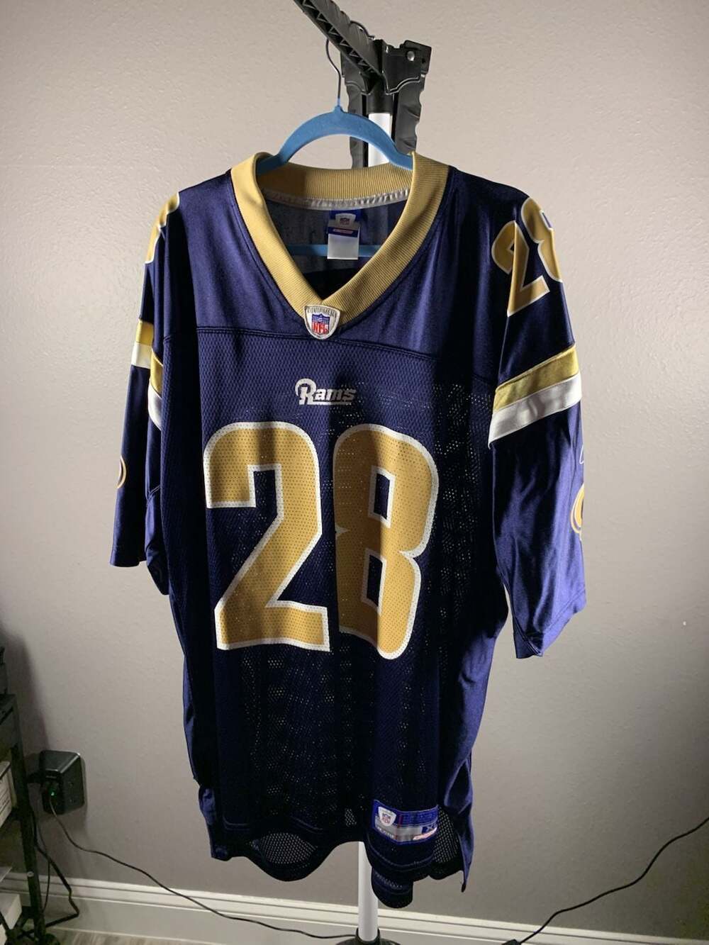 Reebok St. Louis Rams Marshall Faulk #28 NFL Football Jersey